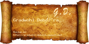 Gradwohl Debóra névjegykártya